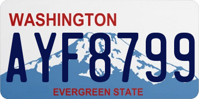 WA license plate AYF8799