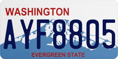WA license plate AYF8805