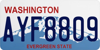 WA license plate AYF8809