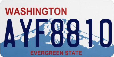 WA license plate AYF8810