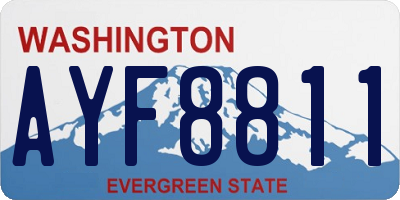 WA license plate AYF8811