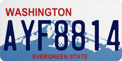 WA license plate AYF8814