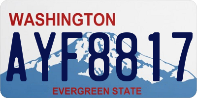 WA license plate AYF8817