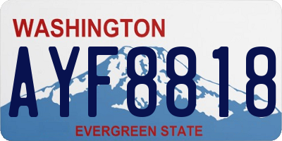 WA license plate AYF8818