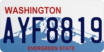 WA license plate AYF8819