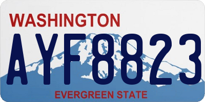 WA license plate AYF8823