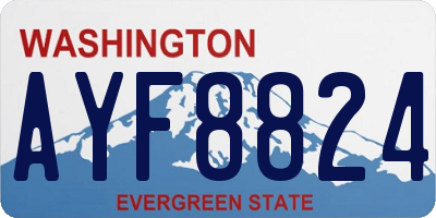WA license plate AYF8824