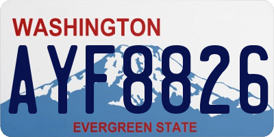 WA license plate AYF8826