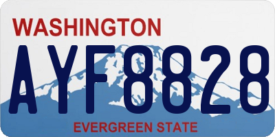 WA license plate AYF8828