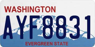 WA license plate AYF8831