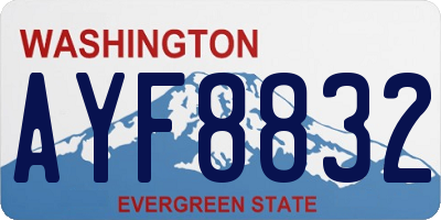 WA license plate AYF8832