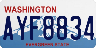 WA license plate AYF8834