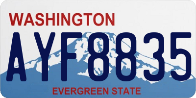 WA license plate AYF8835