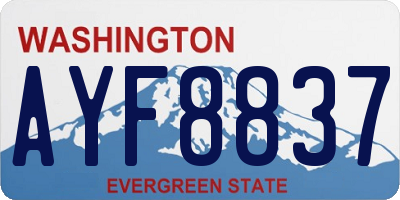 WA license plate AYF8837