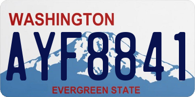 WA license plate AYF8841