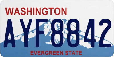WA license plate AYF8842