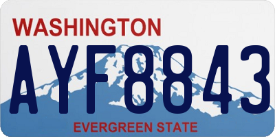 WA license plate AYF8843