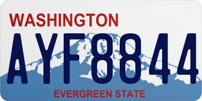 WA license plate AYF8844