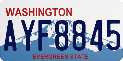 WA license plate AYF8845