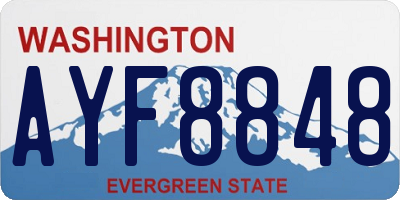 WA license plate AYF8848