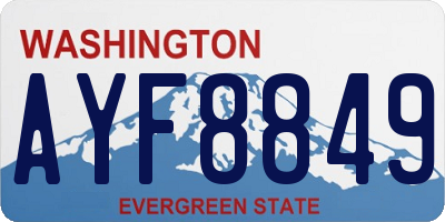 WA license plate AYF8849