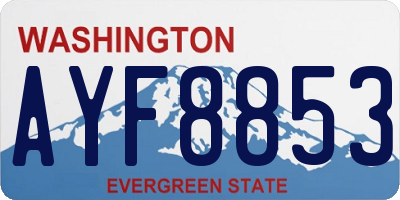 WA license plate AYF8853