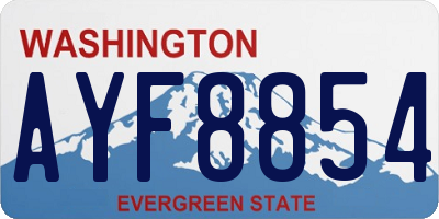 WA license plate AYF8854
