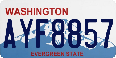 WA license plate AYF8857