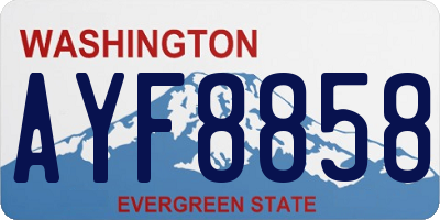 WA license plate AYF8858