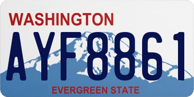 WA license plate AYF8861