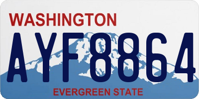 WA license plate AYF8864