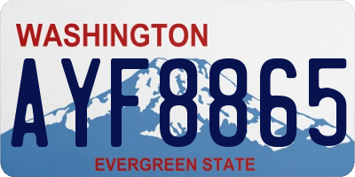 WA license plate AYF8865