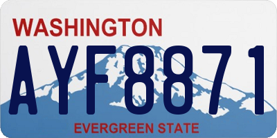WA license plate AYF8871