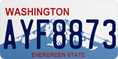 WA license plate AYF8873