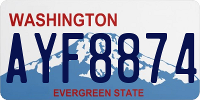WA license plate AYF8874