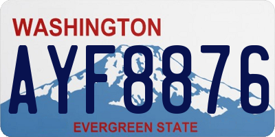 WA license plate AYF8876