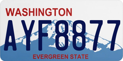 WA license plate AYF8877