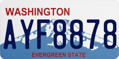 WA license plate AYF8878