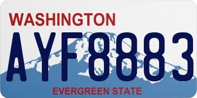 WA license plate AYF8883