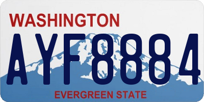 WA license plate AYF8884