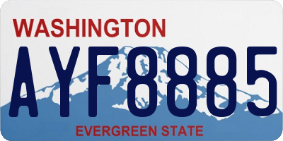 WA license plate AYF8885