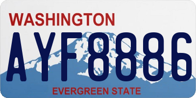 WA license plate AYF8886