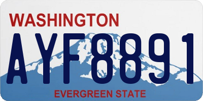 WA license plate AYF8891