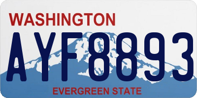 WA license plate AYF8893