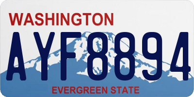 WA license plate AYF8894