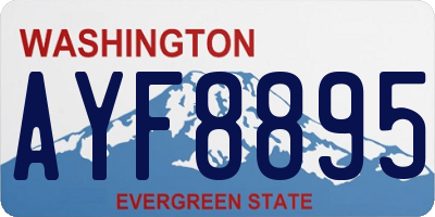 WA license plate AYF8895