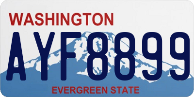 WA license plate AYF8899