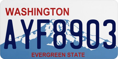 WA license plate AYF8903