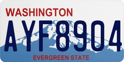 WA license plate AYF8904