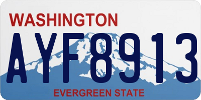 WA license plate AYF8913